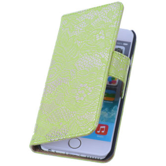 Lace Groen iPhone 5 5s Book/Wallet Case/Cover Hoesje