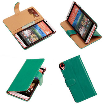 PU Leder Groen HTC Desire 820 Book/Wallet Case/Cover