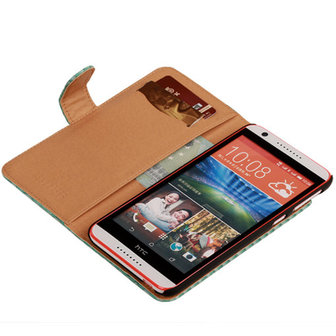 BC Slang Turquoise Hoesje voor HTC Desire 820 Book/Wallet Case