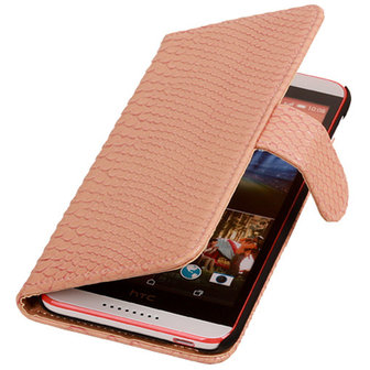 BC Slang Pink Hoesje voor HTC Desire 820 Book/Wallet Case