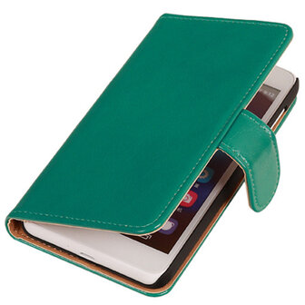 PU Leder Groen Huawei Ascend G7 Book/Wallet Case/Cover Hoesje