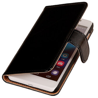 PU Leder Zwart Huawei Ascend G7 Book/Wallet Case/Cover Hoesje
