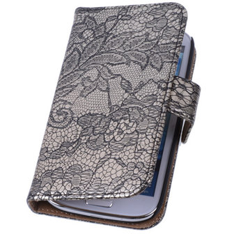 Lace Zwart Samsung Galaxy Note 3 Book/Wallet Case/Cover Hoesje