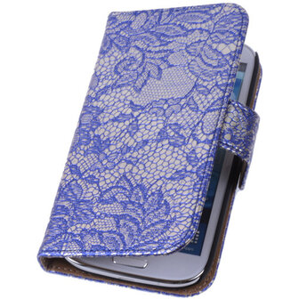 Lace Blauw Samsung Galaxy Note 3 Neo Book/Wallet Case/Cover
