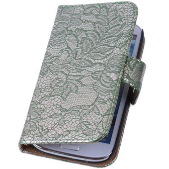Lace Donker Groen Samsung Galaxy Note 3 Neo Book/Wallet Case/Cover