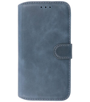 Afneembare 2-in-1 Handmade Leer Bookstyle Hoesje voor iPhone 12 - iPhone 12 Pro - Navy