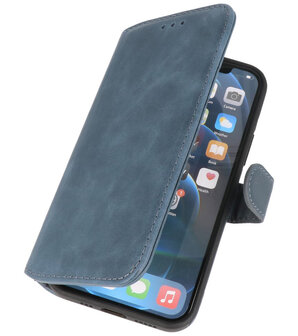 Afneembare 2-in-1 Handmade Leer Bookstyle Hoesje voor iPhone 12 - iPhone 12 Pro - Navy