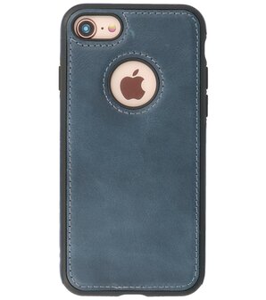 Lederen Backcover Hoesje voor iPhone SE 2020 - iPhone 8 en iPhone 7 - Navy