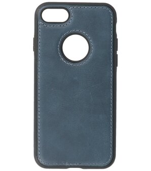 Lederen Backcover Hoesje voor iPhone SE 2020 - iPhone 8 en iPhone 7 - Navy