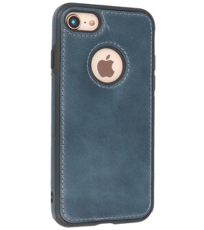 Lederen Backcover Hoesje voor iPhone SE 2020 - iPhone 8 en iPhone 7 - Navy