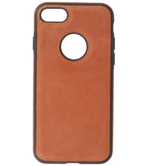 Lederen Backcover Hoesje voor iPhone SE 2020 - iPhone 8 en iPhone 7 - Cognac