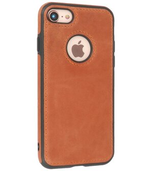 Lederen Backcover Hoesje voor iPhone SE 2020 - iPhone 8 en iPhone 7 - Cognac