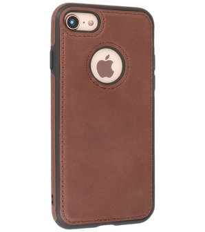 Lederen Backcover Hoesje voor iPhone SE 2020 - iPhone 8 en iPhone 7 - Mocca