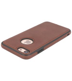 Lederen Backcover Hoesje voor iPhone SE 2020 - iPhone 8 en iPhone 7 - Mocca