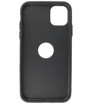 Lederen Backcover Hoesje voor iPhone 11 - Navy