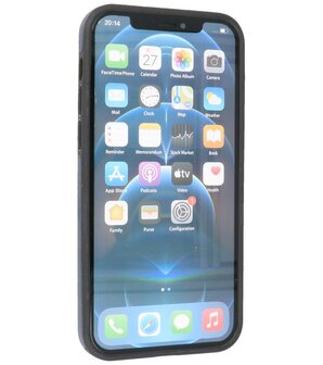 Lederen Backcover Hoesje voor iPhone 12 - iPhone 12 Pro - Navy