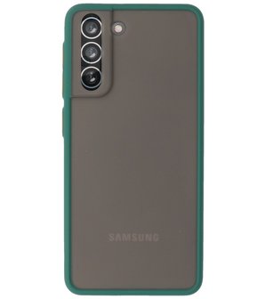 Kleurcombinatie Hard Case voor Samsung Galaxy S21 - Donker Groen
