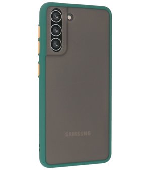 Kleurcombinatie Hard Case voor Samsung Galaxy S21 - Donker Groen