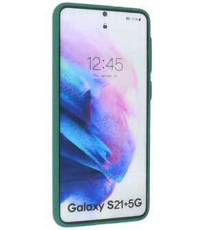 Kleurcombinatie Hard Case voor Samsung Galaxy S21 Plus - Donker Groen