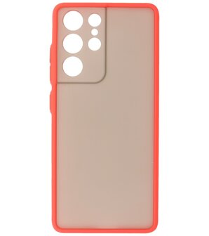 Kleurcombinatie Hard Case voor Samsung Galaxy S21 Ultra - Rood