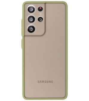 Kleurcombinatie Hard Case voor Samsung Galaxy S21 Ultra - Groen