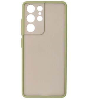 Kleurcombinatie Hard Case voor Samsung Galaxy S21 Ultra - Groen