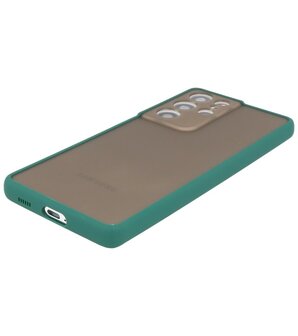 Kleurcombinatie Hard Case voor Samsung Galaxy S21 Ultra - Donker Groen