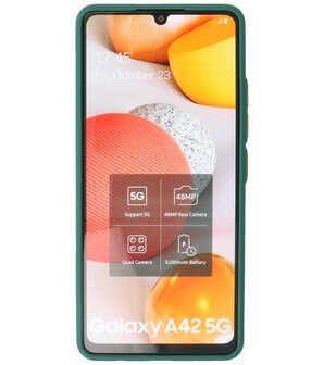 Kleurcombinatie Hard Case voor Samsung Galaxy A42 5G - Donker Groen