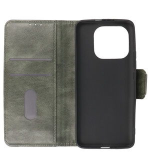 Portemonnee Wallet Case Hoesje voor Xiaomi Mi 11 Pro - Donker Groen