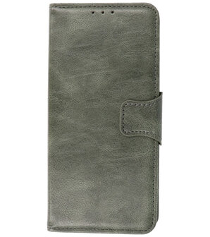 Portemonnee Wallet Case Hoesje voor Nokia 1.4 - Donker Groen