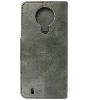 Portemonnee Wallet Case Hoesje voor Nokia 1.4 - Donker Groen