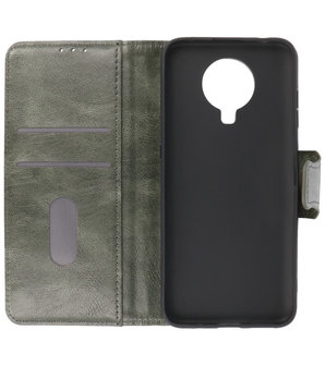 Portemonnee Wallet Case Hoesje voor Nokia G20 - Nokia G10 - Donker Groen