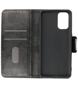 Portemonnee Wallet Case Hoesje voor OnePlus 9R - Zwart