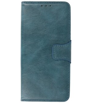 Portemonnee Wallet Case Hoesje voor OnePlus 9R - Blauw