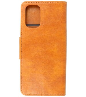 Portemonnee Wallet Case Hoesje voor OnePlus 9R - Bruin