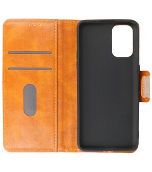 Portemonnee Wallet Case Hoesje voor OnePlus 9R - Bruin