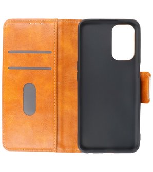 Portemonnee Wallet Case Hoesje voor Oppo Reno 5 5G - Find X3 Lite - Bruin