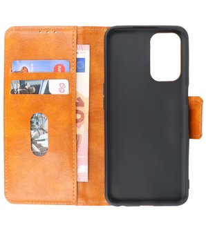 Portemonnee Wallet Case Hoesje voor Oppo Reno 5 5G - Find X3 Lite - Bruin