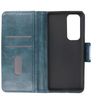 Portemonnee Wallet Case Hoesje voor Oppo Reno 5 Pro Plus 5G - Find X3 Neo - Blauw