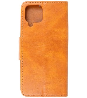 Portemonnee Wallet Case Hoesje voor Samsung Galaxy A22 4G - Bruin