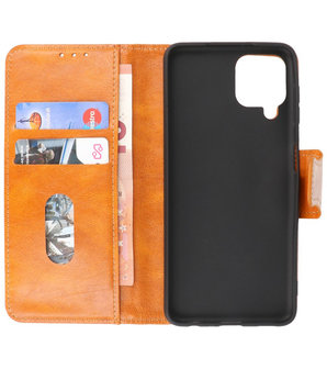 Portemonnee Wallet Case Hoesje voor Samsung Galaxy A22 4G - Bruin