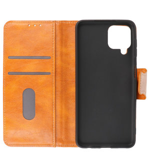 Portemonnee Wallet Case Hoesje voor Samsung Galaxy A22 4G - Bruin