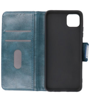 Portemonnee Wallet Case Hoesje voor Samsung Galaxy A22 5G - Blauw