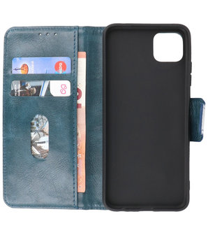 Portemonnee Wallet Case Hoesje voor Samsung Galaxy A22 5G - Blauw