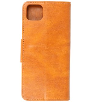 Portemonnee Wallet Case Hoesje voor Samsung Galaxy A22 5G - Bruin