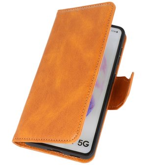 Portemonnee Wallet Case Hoesje voor Samsung Galaxy A22 5G - Bruin
