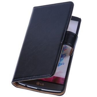 PU Leder Zwart LG Optimus L7 2 Book/Wallet Case/Cover 