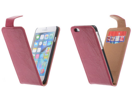 Fuchsia Apple iPhone 6 Kreukelleer Flip Case/Cover
