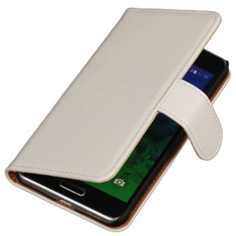 PU Leder Wit Samsung Galaxy S2 Plus Book/Wallet Case/Cover Hoesje