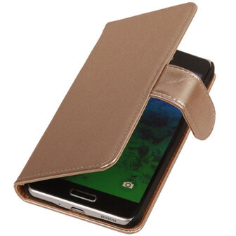 PU Leder Goud Samsung Galaxy S2 Plus Book/Wallet Case/Cover Hoesje